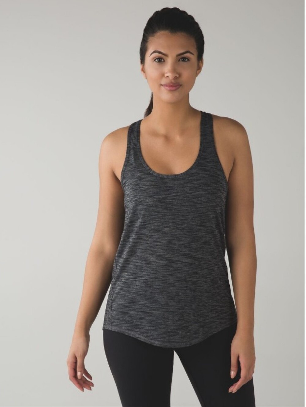lululemon athletica Salute the Sun Singlet II - Heathered Black